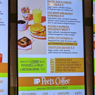 breakfast menu
