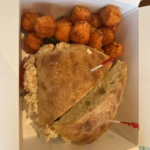 EXPRESS ALBACORE TUNA SALAD SANDWICH with SIDE SWEET POTATO TOTS
