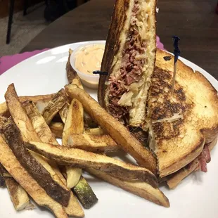 The Reuben with hand cut fries
