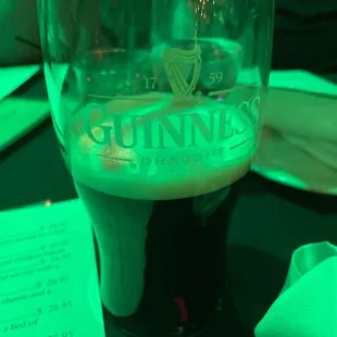 a glass of guinness