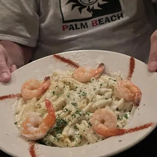 Alfredo with shrimp