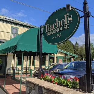 the entrance to rachel's roadhouse
