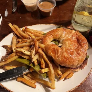 a sandwich and french fries