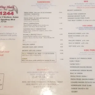 Updated menu