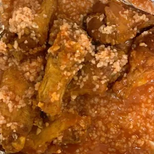 Hot garlic wings (I did not ask for extra garlic)