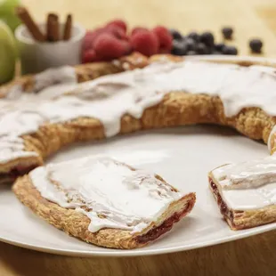 Kringle comes in a variety of flavors from nut, fruit and gourmet.
