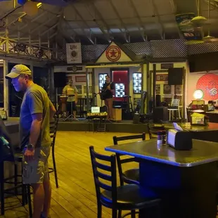 a man and a woman at a bar