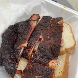 Pork 3 Bones St. Louis Ribz Sandwich