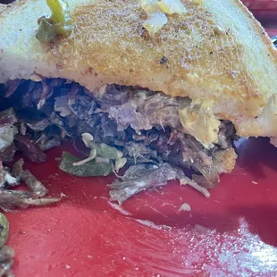 Philly Meat Melt with brisket
