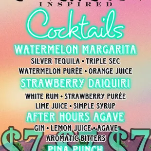 Coachella inspired cocktails for April!