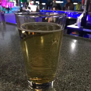 a glass of beer