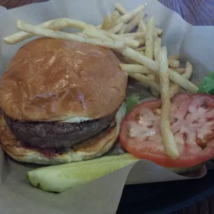 Cheeseburger.  Monday special for $6