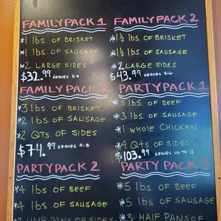 Family menu