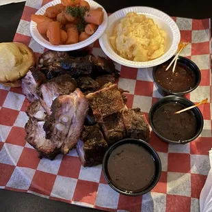 Brisket, Rib tips Combo Platter