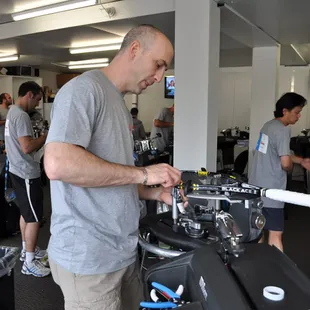 A small look into the stringing room at the Aussie Open.