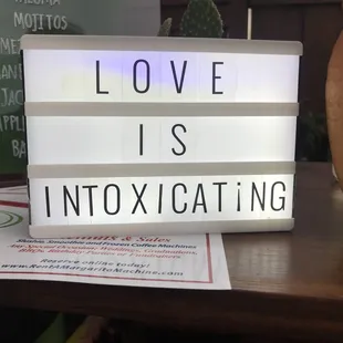 our sign for the bar greatly displaced