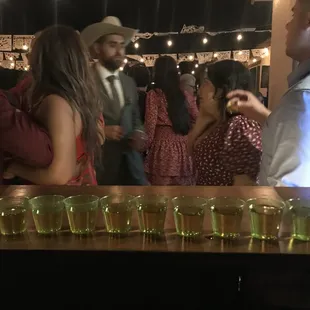 arounds and rounds of tequila shot poured by our great bartender.