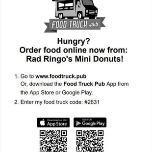 How to order via Food Truck Pub app