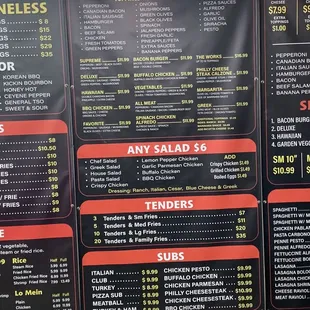 Huge variety of options on the menu