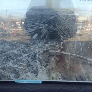 Map on the store window.