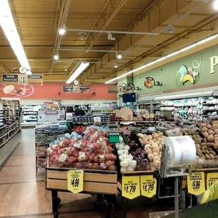 the produce section