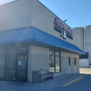 the front of the building