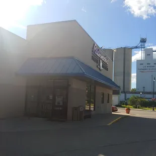 the outside of the building