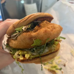 Spicy fish sandwich