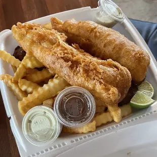 fish and chips, food, fish, seafood