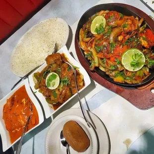 Butter Chicken Rice Boneless Chicken Curry Tandoori Mixed Grill
