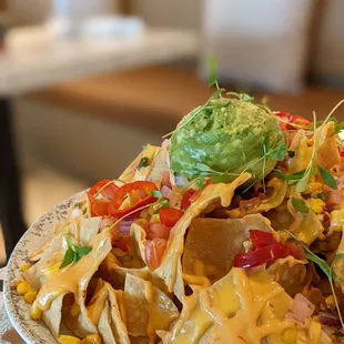 a plate of nachos