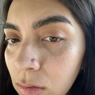 My original piercing that got allergic reaction to from other shop.