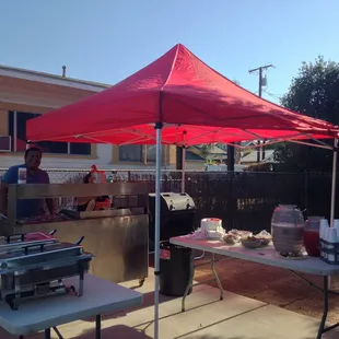 Linens were beautiful, and the taco set up was great!