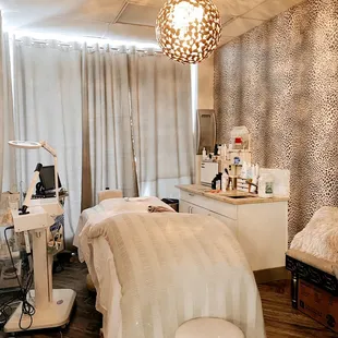 This is one of the treatment rooms. Get comfy and cozy!