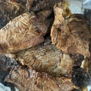 Beef brisket and burnt ribs