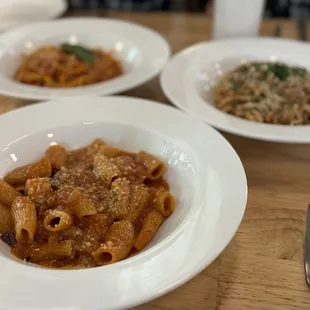 We couldn't resist and ordered many pasta dishes to share.