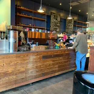a man standing at the counter