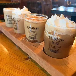 The sweet tooth coffee flight