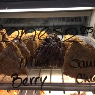 The scones selection is pretty tempting. The baristas tell me anything with chocolate should be tried.