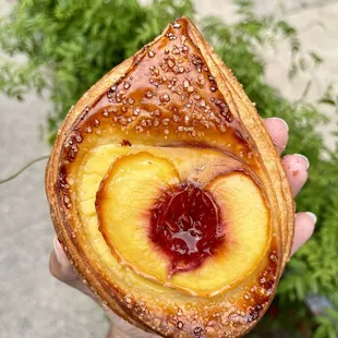 Peaches &amp; Cream Seasonal Croissant   Follow @BZeaters on IG for more food recs!