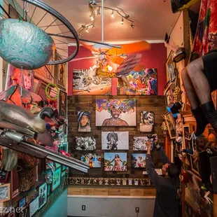 Victor's eclectic collection.