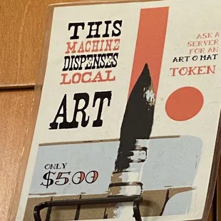$5.00 for local art.