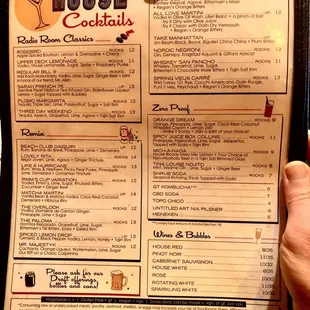 Cocktails served at all hours.