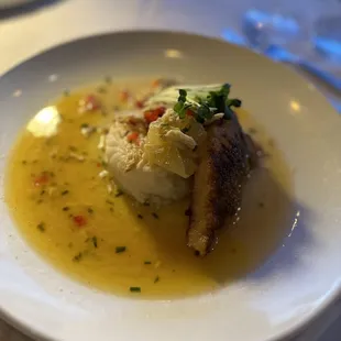 a plate of food on a table