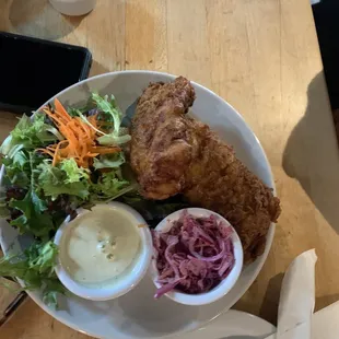 Fish &amp; Chips with a salad