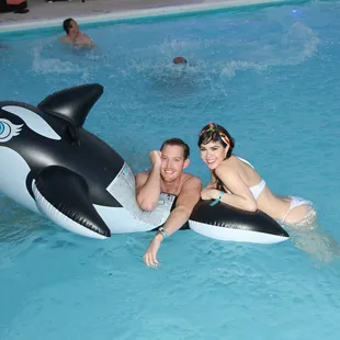 2011 Playboy Playmate of the Year and star of Pinup Claire Sinclair just lounging around at the pool.