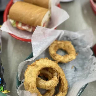 Giant onion ring basket (basket was full!)