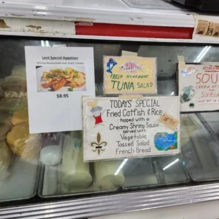 a display of various foods