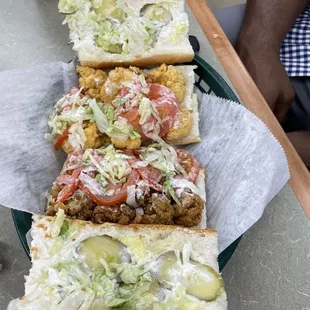 7" Fried Shrimp Poboy oyster poboy