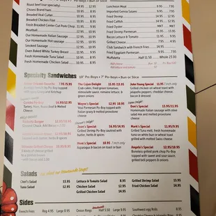 Menu page 1